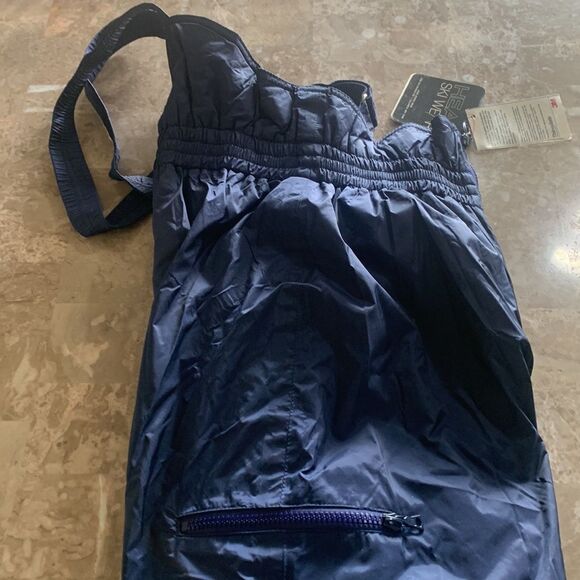 - Head Vintage Skiwear Zip Front Pants with suspenders Navy Size 12 O730 - Picture 10 of 16